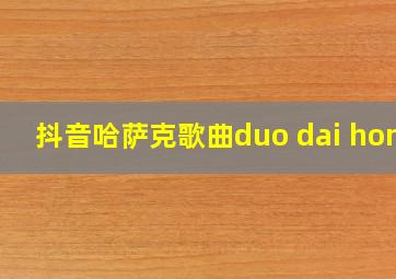 抖音哈萨克歌曲duo dai hong